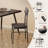 5-Piece Rectangular Dining Set for 4 with Wood Table and Upholstered Metal Frame Chairs-1827996986