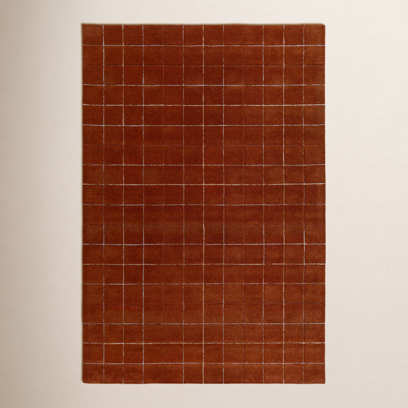 Mallory Mocha Hand Tufted Area Rug, Rectangle 5' x 8'