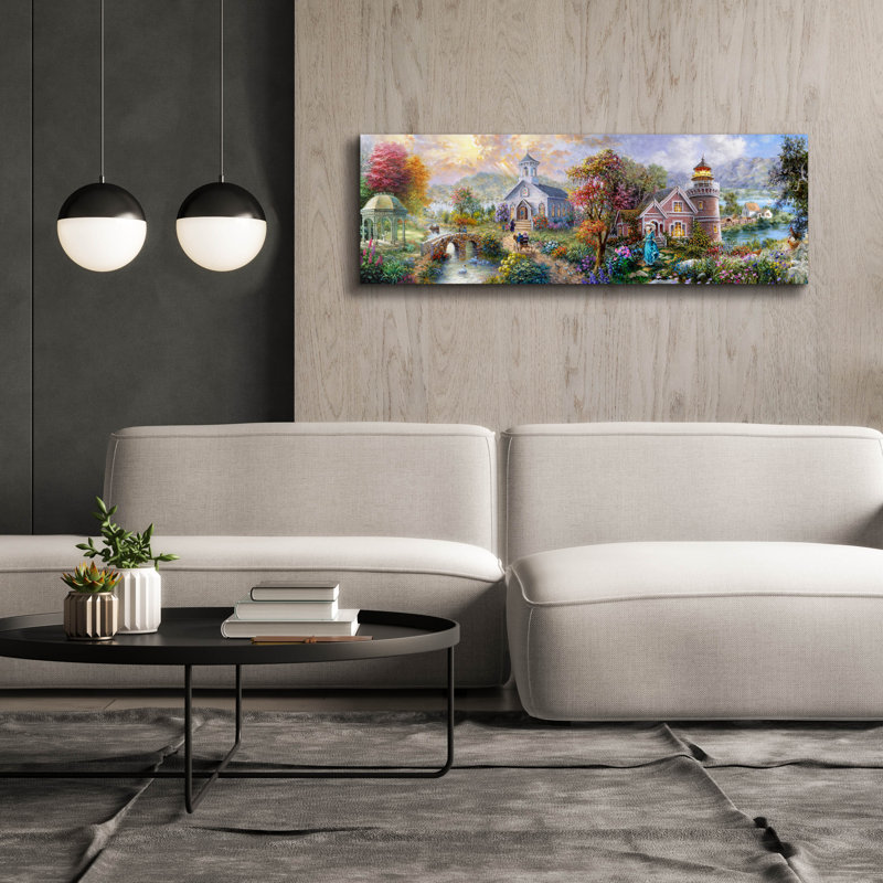 «Epic Graffiti», «Morning Morning In Spring» par Nicky Boehme, art mural sur toile, 60 po x 20 po