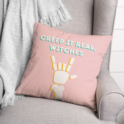  Housse et insert de coussin carré Creep It Real Witches
