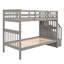 Lit superposé Twintwin avec rangement et garde-corps pour chambre à coucher - Dortoir gris - décoration classique-1763995444
