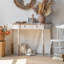 Console rectangulaire en bois massif blanc