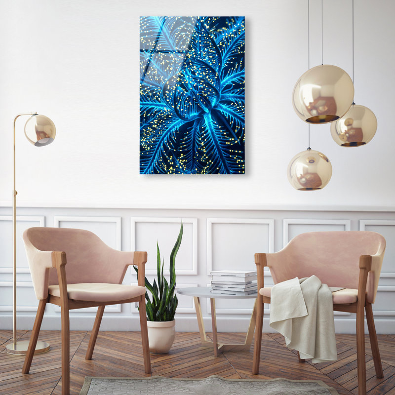Neon Bloom Print by Oliver Gal, 54"H x 36"W, High-Gloss Acrylic Print