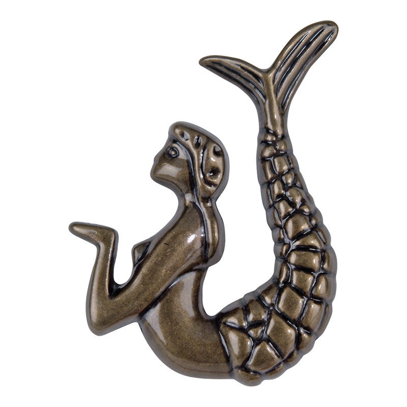 Oversized Nautical/Ocean 2 1/2" Mermaid Novelty Knob, Right