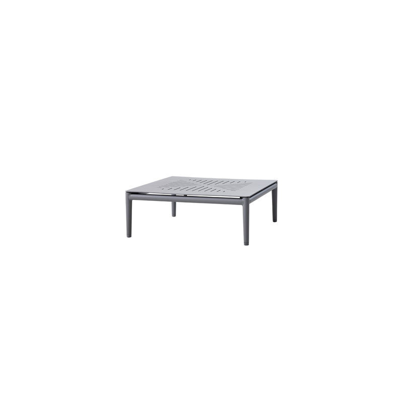 Conic Outdoor Square Coffee Table, Light Gray