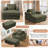 40" Oversized Corduroy Lounge Chair and Ottoman Set with Cup Holders and USB-450837228