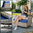 Outdoor Rattan Woven Sofa With Luminous End Table And Swivel Chair-102744629