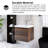 24'' Wall-Mounted Single Bathroom Vanity  With Integrated Resin Top-1582726761