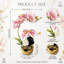 Orchidées artificielles roses modernes dans un vase 16 "-131418180