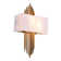 1 Light Gold Rod Wall Sconce With White Shade
