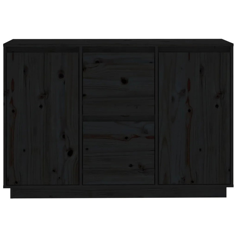 Mansooreh 111cm Solid Wood Sideboard, Black
