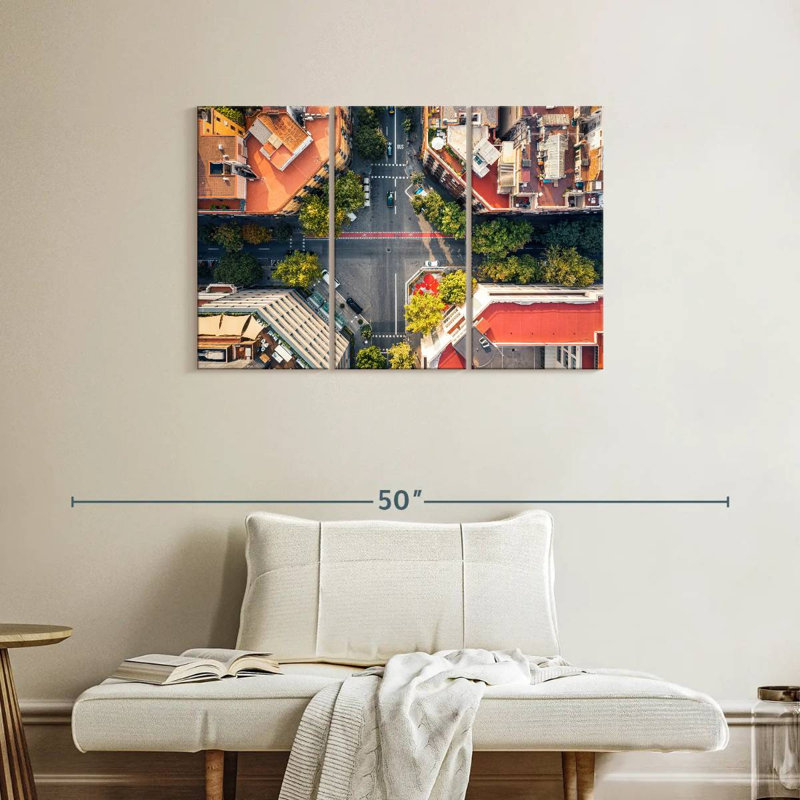 Intersection In Barcelona, 24" H x 38" W