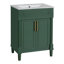 Meuble-lavabo 24 po avec lavabo en céramique pour petites et moyennes toilettes-481467396