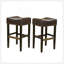 Tabouret de comptoir de 30 pouces en simili cuir brun (ensemble de 2)