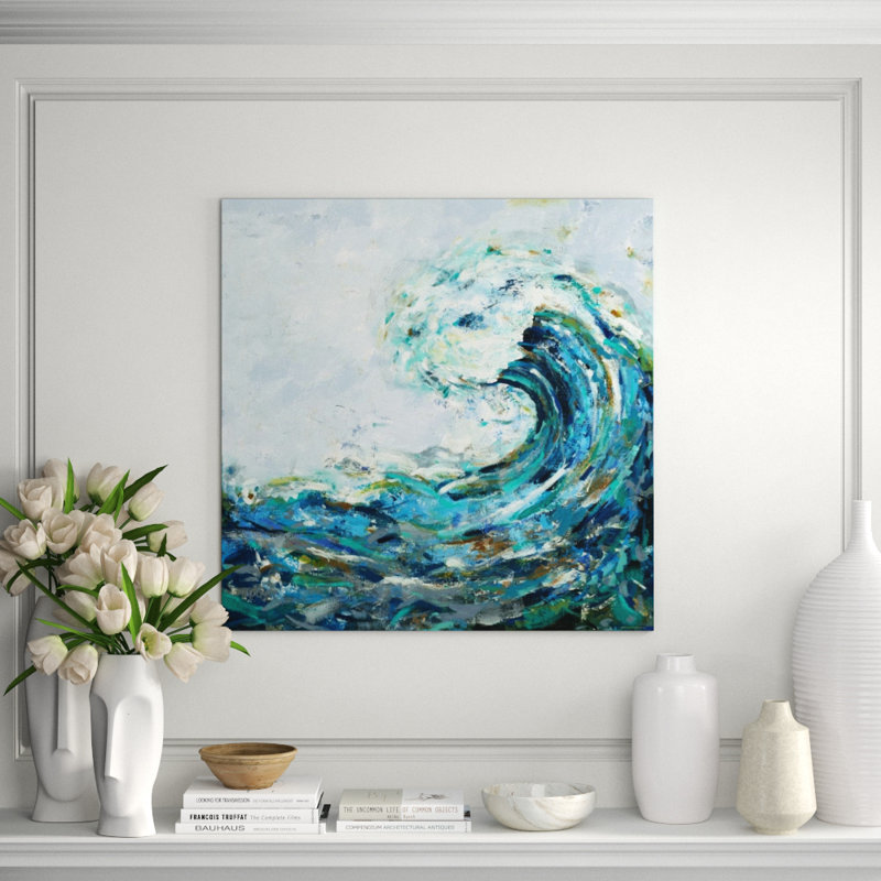 Crest Painting by Simon Caldwell, Image Brush Gel, 36" H x 36" W x 1.5" D