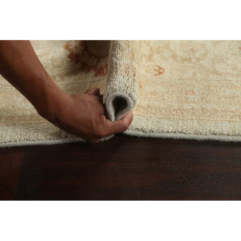 Tapis en laine Oushak Chobi en laine noué à la main 9 x 12