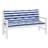 Garden Bench Cushion Set of 2 Blue and White Stripe 100 Percent Polyester Outdoor Seating Cushions-1921456668-1921456688