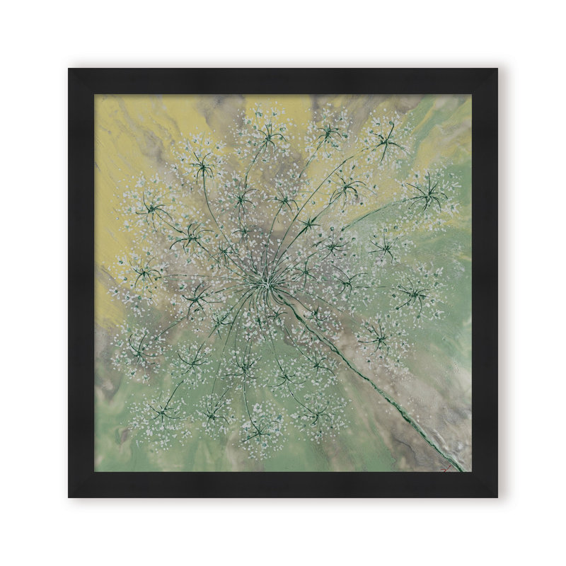 Nature Inspired "Pastel Breeze" Canvas Wall Art By , 20" H x 20" W, Framed Matted Print, Black