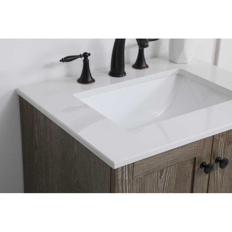 Meuble-lavabo simple 24 po x P 19 po x H 34 po Soma, Chêne vieilli
