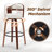 Set of 2 Swivel Bar Height Stools, Solid Wood 360° Rotating Bar Chairs with Backrest & Upholstered PU Seat, 330 lb Capacity (29" Seat Height)-567140670-567141059