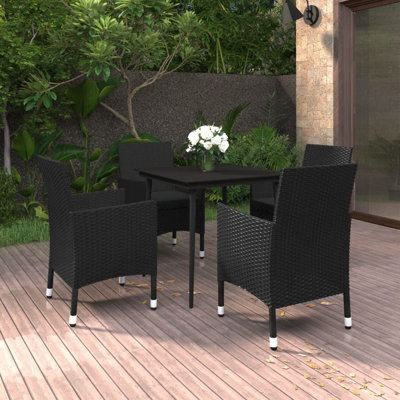 Drashti Square 4 - Person 31.5" Long Dining Set with Cushions