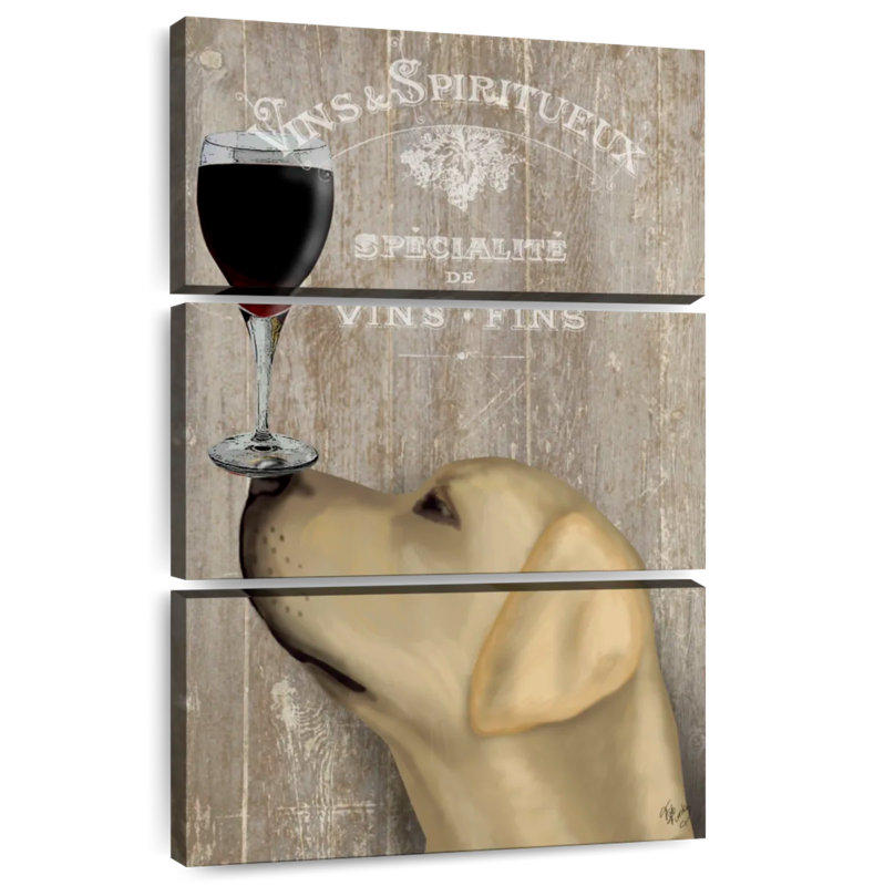 Ketti Dog Au Vin Yellow Labrador, 65" H x 42" W