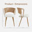 Chaises de salle à manger confortables, style campagnard en métal rotin pour la maison de cuisine