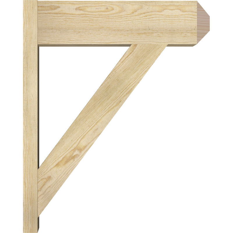 Artisan traditionnel en bois rustique, Sapin Douglas de 8 po (sciage brut), P 26 po x H 32 po