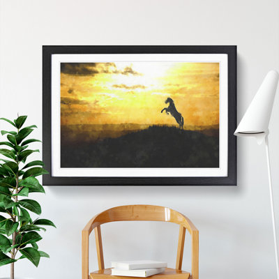 Horse at Sunset - Picture Frame Painting