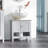 Bathroom Vanity Cabinet, Under Sink Storage, Adjustable Shelf, Gray Color Chest, Cabinet With Shelf