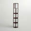 Lampe sur pied à DEL 72 po avec finition brune Maxwell, 4 tablettes intégrées, 3 tiroirs de rangement, ampoule incluse-1808946483