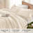 Andency Oversized King Comforter Set 128x120, 3 Pieces Beige Ruffle Shabby Chic Famhouse Bedding Set for Women, Lightweight Fluffy Super King Plus Bed Set for Girls-124610445-124610451