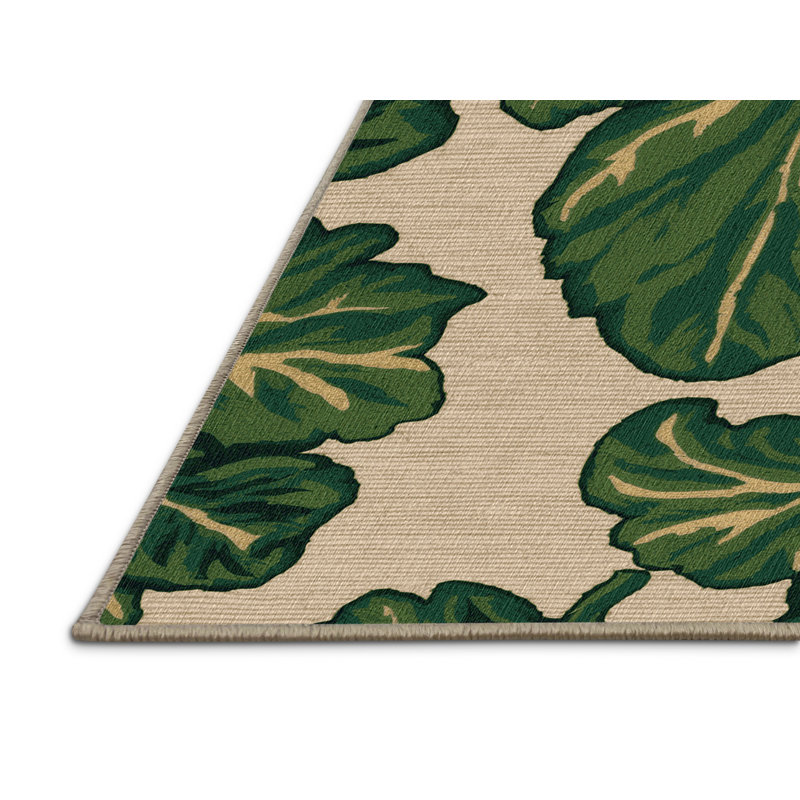 Washable Malabar Spinach Vegetables Area Rug, Rectangle 2' x 3'