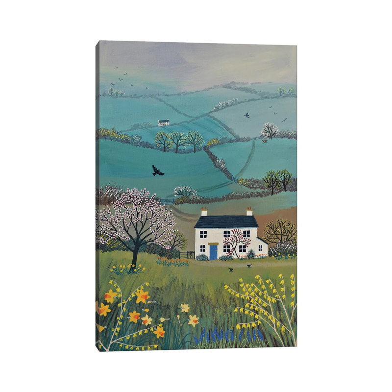 Across Spring Hills by Jo Grundy - Wrapped Canvas Painting, 101.6 cm H x 66.04 cm W x 1.91 cm D