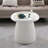 Magnesium Oxide Fluted Pedestal Side Table-2137811204