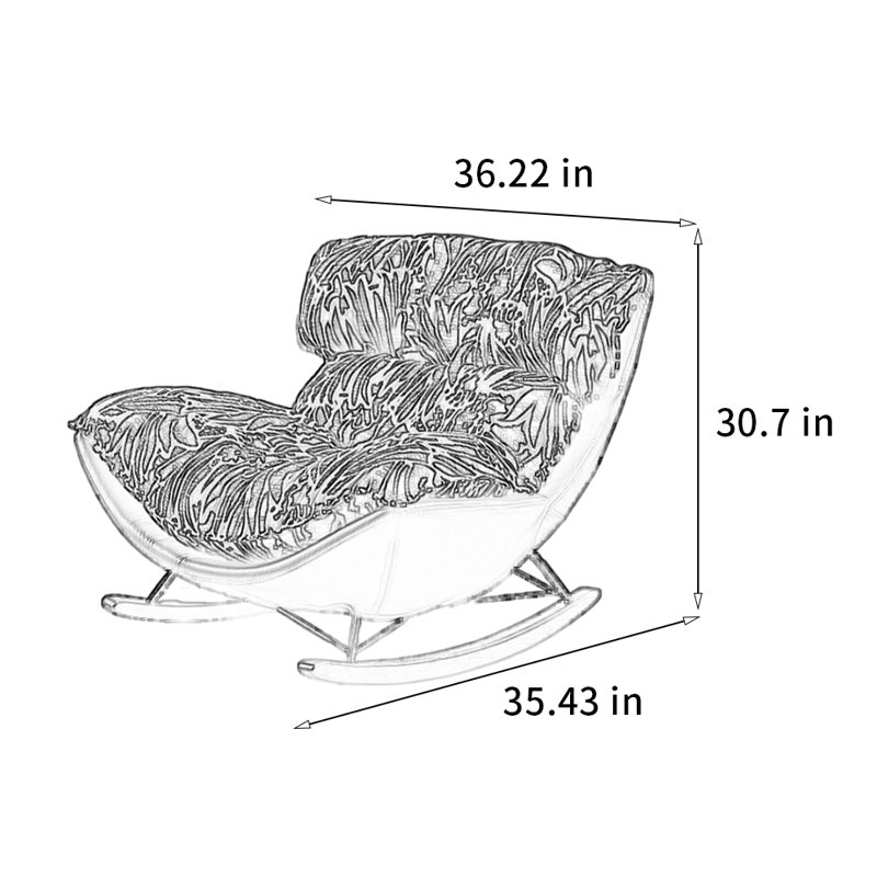 Cloud-shaped arc swing chair