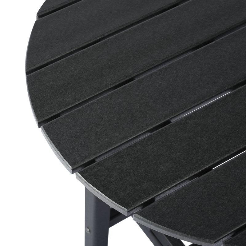 Tabouret de comptoir d'extérieur 24 po Laguna, Noir