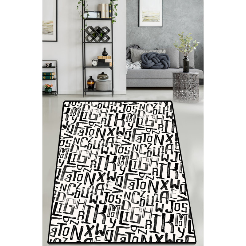 Premium Hall Carpet, 3.9 x 4.9 Feet | 100% Polyester, 0.16 in Pile Height, Antibacterial, Non-Slip Felt Dot Underside | Machine Washable, Durable & Stylish for Living Room, Entryway, & Home Décor