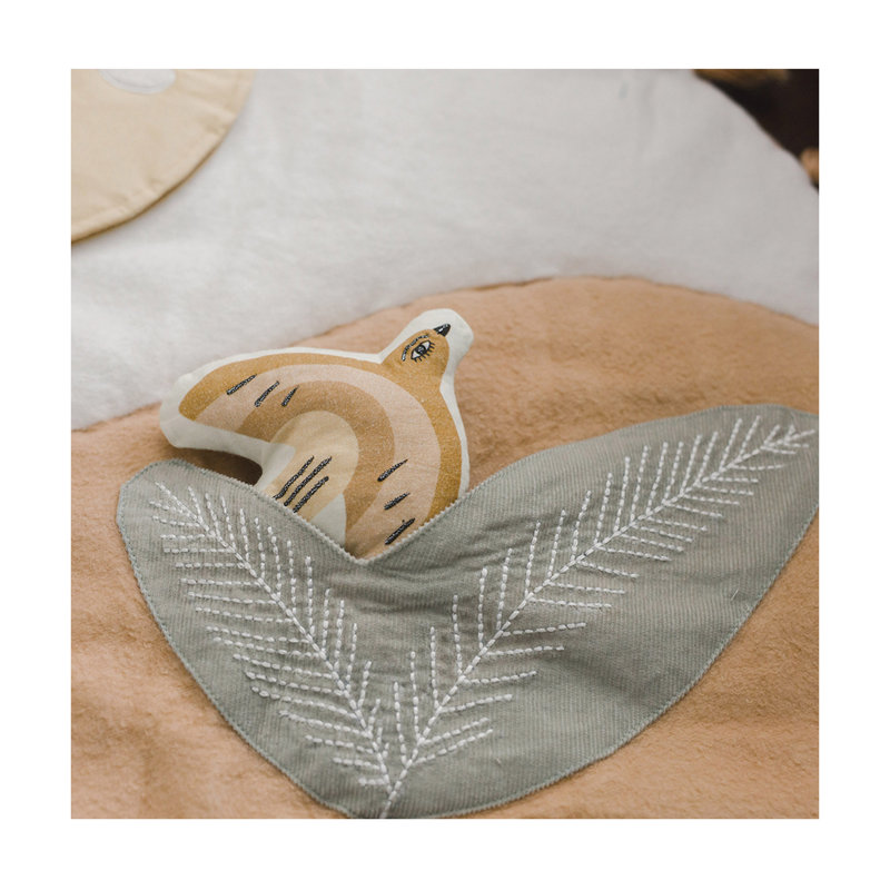 Crane Baby Polyester Activity Mat, Interactive Mirror, Plush Toys, Safari Themed Playmat