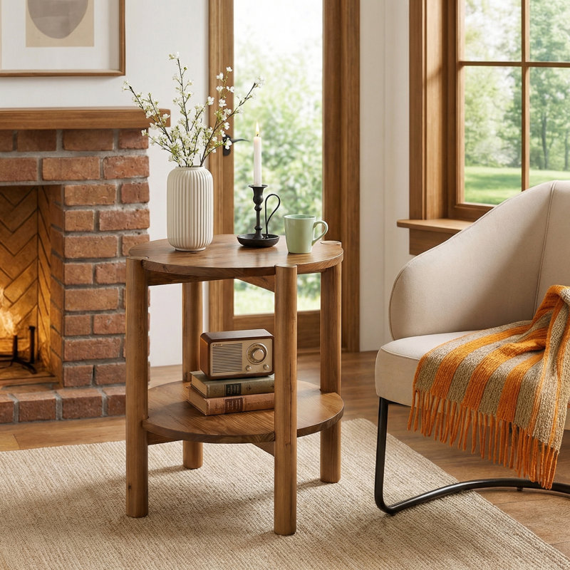 Solid Wood Side Table Set