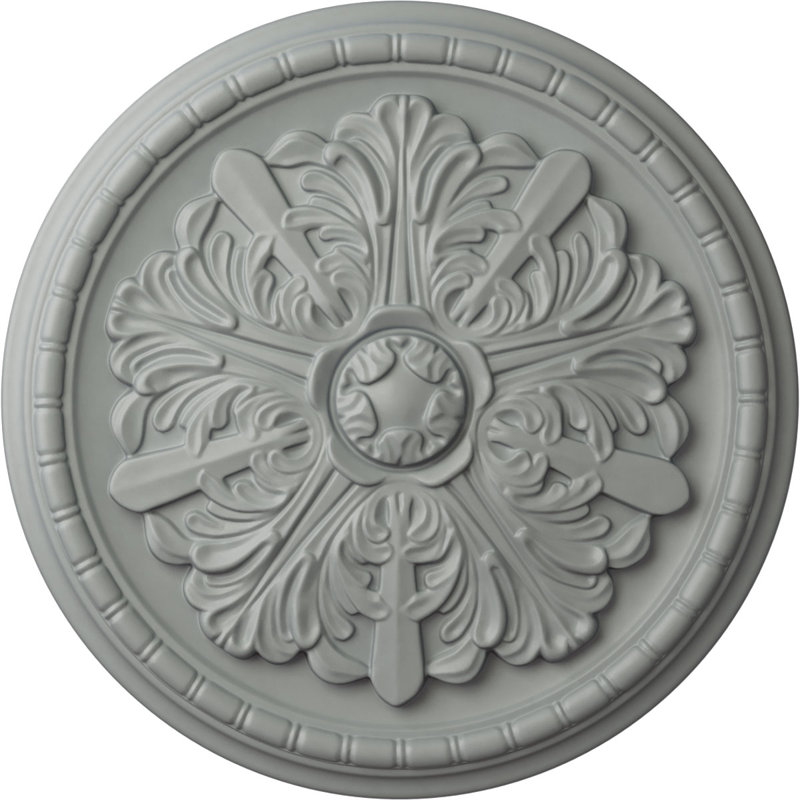 Médaillon de plafond H 17,125 po x l 17,125 po Washington, Avec un couche d'aprêt
