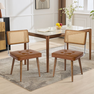 45.97cm H Stacking Side Chair in Brown