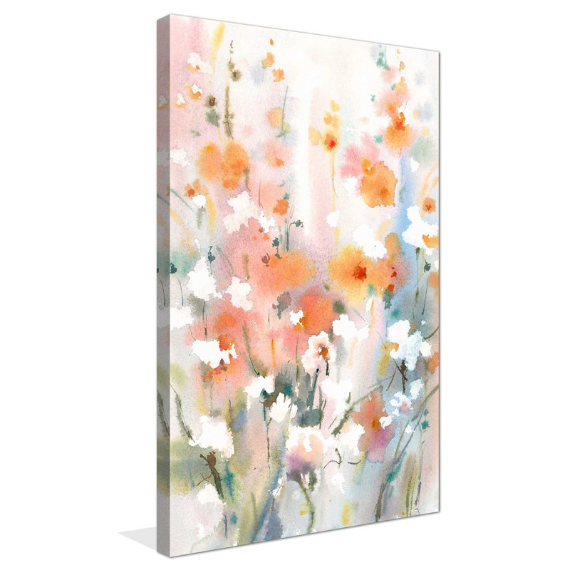 « translucide », reproduction de peinture à l’aquarelle sur toile tendue, H 60 po x l 36 po x P 1,5 po
