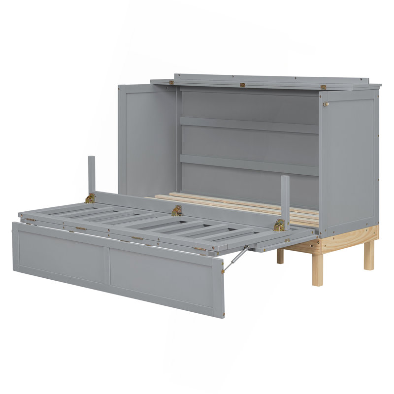 Grand lit escamotable Premium, Gris