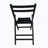 Furniture Slatted Wood Folding Special Event Chair, Black, Set Of 4