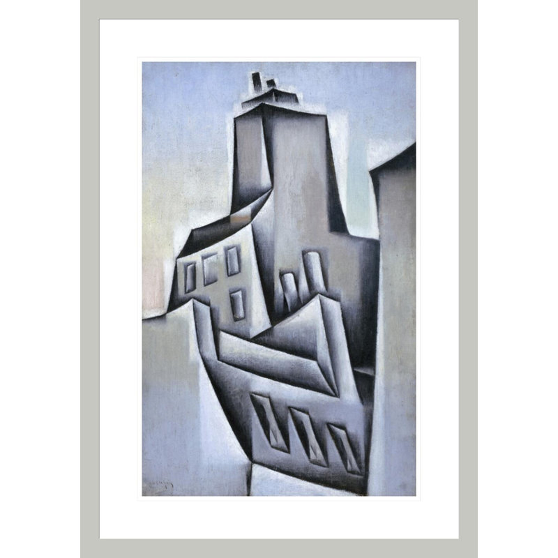 «Homes in Paris» par Juan Gris, impression giclée sur cadre, H 29,5 po x l 21,01 po