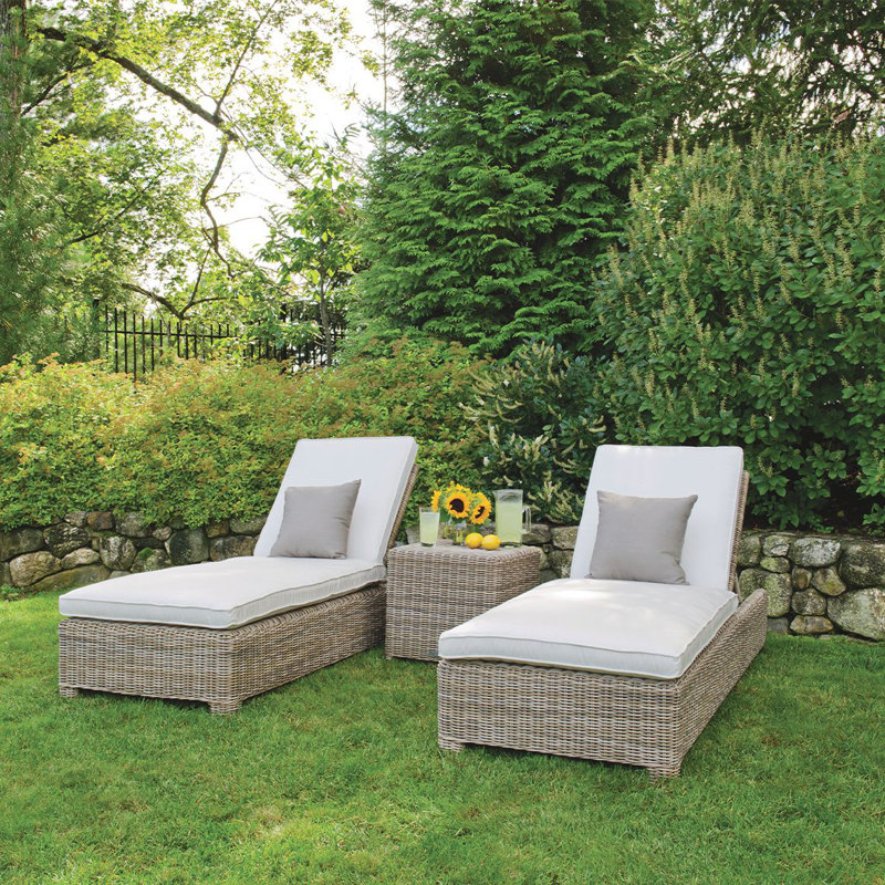 Sag Harbor Outdoor Square Side Table, Oyster