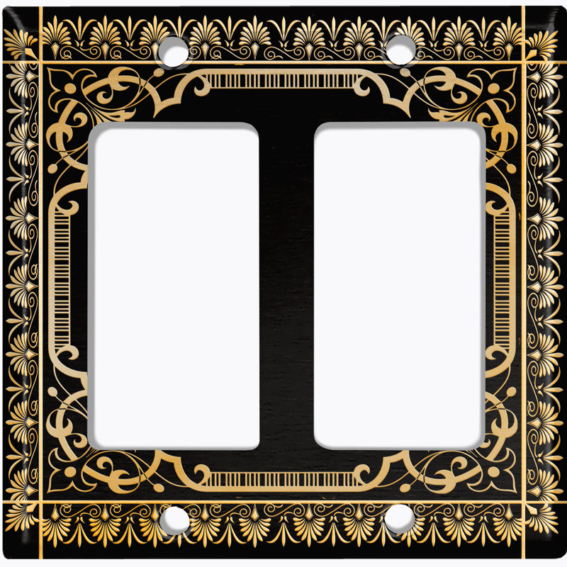 Patterned 2 - Gang Toggle Light Switch Standard Wall Plate