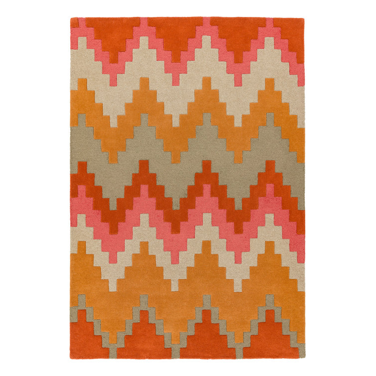 Hargrove Chevron Wool Hand Tufted Area Rug