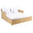 Cadre naturel / coussin blanc